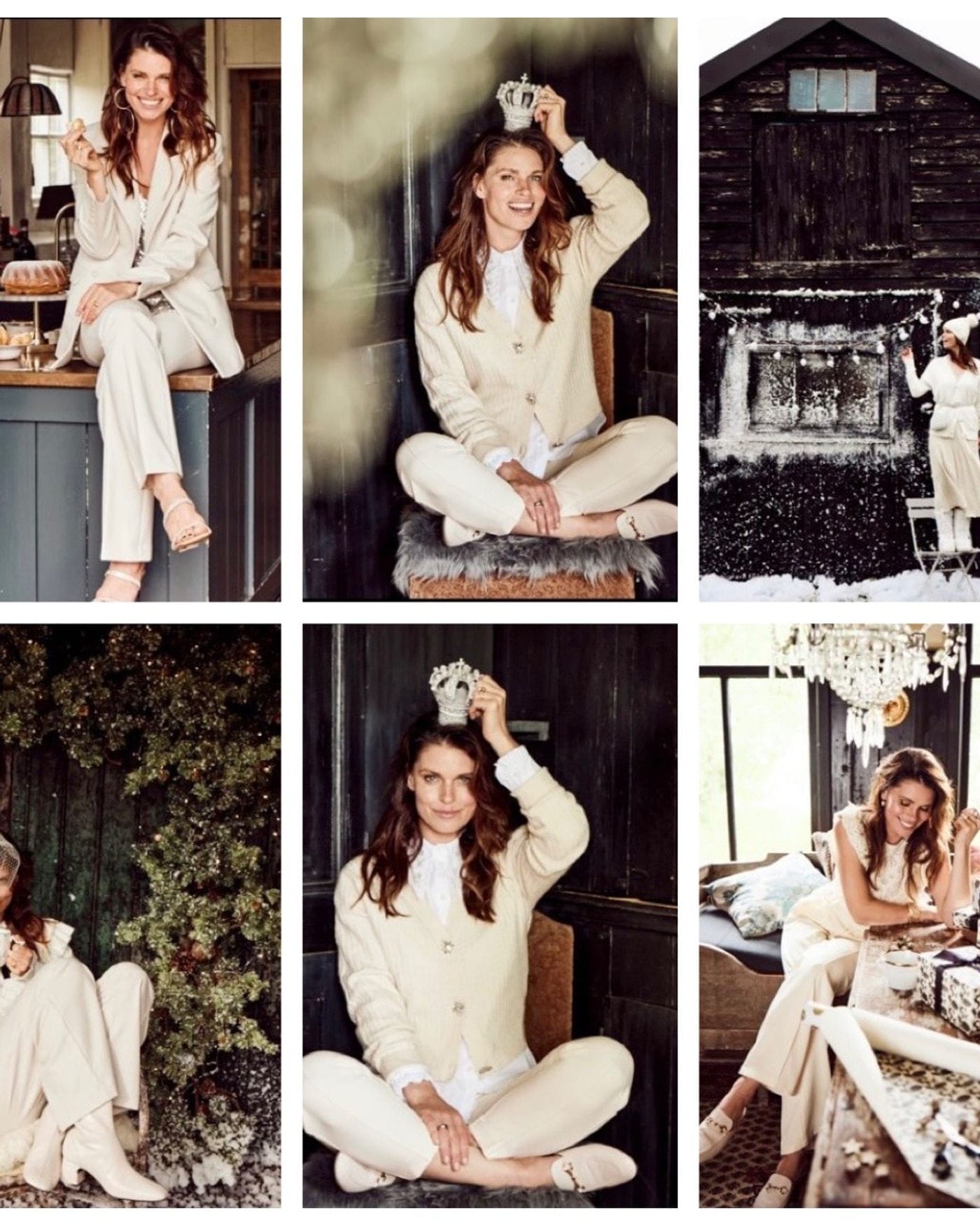 Serie lookbookbeelden in crème tinten